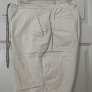 Caribbean Joe  - White draw string shorts with elastic back